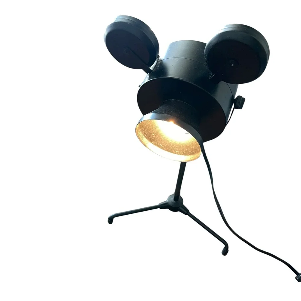 Vintage The Walt Disney Studios Mickey Mouse Studio Spotlight Lamp Black Desk